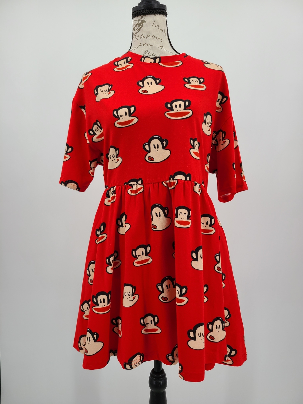 Cakeworthy X Paul Frank Oversized Mini Babydoll Cotton Shirt Dress Size Small
